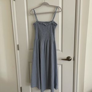 Smocked textured dress
